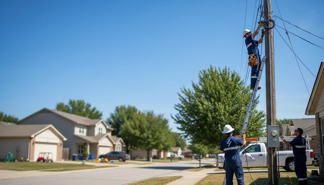 Residential electrician providing installation services in Russellville, OH